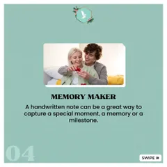 A handwritten note can be a great way to capture a special memory or a milestone. It turns a gift into a tangible reminder of a beautiful moment.