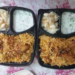 Our authentic chicken biryani meal box is a crowd favorite for any celebration. This combo includes fragrant long-grain biryani, creamy raita, and a traditional sweet dish, all packed hygienically for easy distribution at your event.
