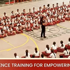 An overhead view of my session at Gargi Girls School, showing the scale of our mission to empower young women.