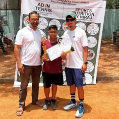 A proud moment for this young player who secured his maiden trophy at our AITA ranking event. This is just the beginning. Keep up the great work.