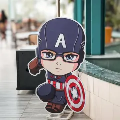 Captain America is here to celebrate! We use high-quality, cute character cutouts to decorate the party space and create great photo opportunities.