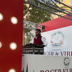 On the decks for the 'Roger ki Baraat' in Jaipur. This was a special Spanish-Indian wedding, and I made sure the music brought both cultures together on the dance floor.