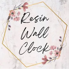 This graphic represents my "Resin Wall Clock" collection, where I turn memories into functional art.