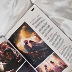 This page from the feature highlights my more imaginative and romantic work. The article delves into how I use art to explore emotions, tell stories, and promote shared human values through a Sikh cultural lens.