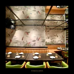 For Shanghigh restaurant, I designed this serene Koi Fish pond mural that covers the walls and ceiling of a dining section, creating a tranquil and immersive, oriental-themed experience.