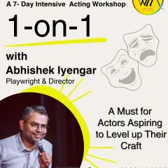 Our 1-on-1 sessions with director Abhishek Iyengar are a must for aspiring actors looking to level up their craft. Get personalized feedback and deep insights to elevate your performance.