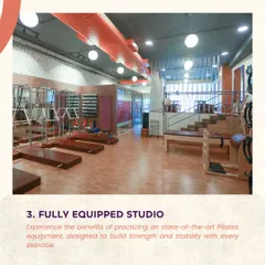 My studio is fully equipped with state of the art Pilates equipment, designed to build strength and stability with every exercise. This provides the ideal environment for your training.