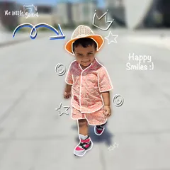 This little munchkin is ready for adventure in our orange printed co-ord set. The lightweight cotton shirt and matching shorts are designed for maximum comfort and movement, perfect for a sunny day out.