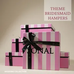 I love a good theme, and these Victoria's Secret inspired bridesmaid boxes are all about fun and glamour. The iconic pink and white stripes, combined with pampering goodies inside, make for a proposal they won't forget.