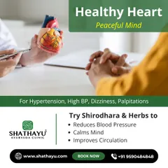 A healthy heart and a peaceful mind are interconnected. For conditions like hypertension and high blood pressure, I use Shirodhara and herbal formulations to help reduce blood pressure, calm the mind, and improve circulation.