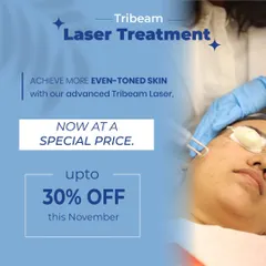 The Tribeam laser is one of our go-to treatments for achieving a more even-toned complexion. It effectively targets and breaks down excess pigmentation, sun spots, and unwanted marks with minimal downtime.