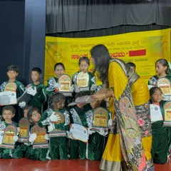 Our little stars receiving their awards and certificates at a dance competition.