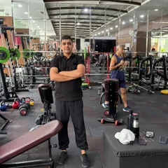 In my element at the gym in Noida Sector 93, surrounded by the tools of the trade.