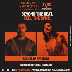 The headliner poster for Sickflip B2B Nida. We build our event promotions around unique concepts that excite both artists and audiences.