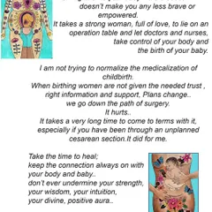 For mothers who have had a C-section, your scar is a mark of love and strength. It takes time to heal physically and emotionally from an unplanned surgery. Be gentle with yourself and honor your journey into motherhood.