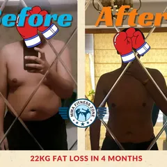 This client achieved a 22kg fat loss in 4 months through my natural training program. The work is still in progress, proving that fitness is a long-term journey of commitment.