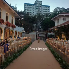 A romantic candle-lit aisle for a Parsi wedding. I used hundreds of candles on bamboo stands to create a magical pathway for the couple and their guests.