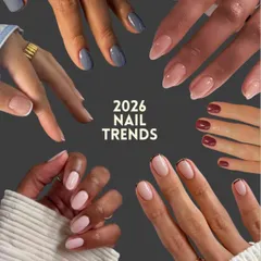 A look ahead at the 2026 Nail Trends. This collage shows the refined, timeless shapes and elevated details that are defining the future of nail fashion.