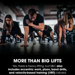 Our training is more than just big lifts. A typical S&C session includes a mix of eccentric work, plyometrics for explosive power, band drills for stability, and velocity-based training (VBT) tailored to specific athlete needs.