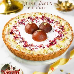 This Navratri, we've baked tradition into perfection. Our Gulab Jamun Pie Cake combines two beloved desserts into one divine bite.