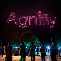 I create moments that bring people together to look up in wonder at your brand. This display of my own logo demonstrates the clarity and scale I can achieve, turning any location into a venue for your message.