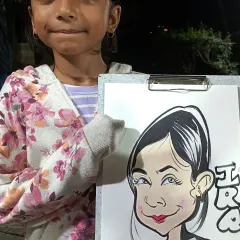 Another happy customer from a flea market. My goal is to spread happiness, one sketch at a time.