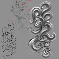 The digital sketch and process for the 'DKRYPT DA BOARD' piece. I first design the letters, then transfer them to the wood for carving.