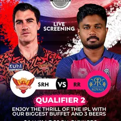 Catch the IPL action with us. We offer live screenings of the big matches, paired with special deals that include our biggest buffet and beers, creating the ultimate game day experience for cricket fans.