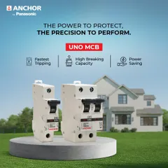 We are authorized distributors for the Anchor by Panasonic UNO MCB, a product that sets new standards in electrical safety. Its key features include fastest tripping, high breaking capacity, and power saving performance, making it a smart choice for any installation.