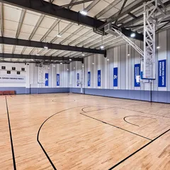 A full view of our world-class court at the Padukone-Dravid Centre for Sports Excellence. We provide a professional environment with top-tier facilities to help our athletes train at the highest level.