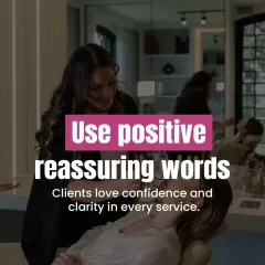 Using positive and reassuring words is key to building client confidence. At LTA, we emphasize that clear and confident communication can turn a simple service into an unforgettable experience.