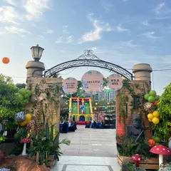 We specialize in bringing grand themes to life, like this 'Wild One' safari adventure. The custom entrance arch, complete with life-sized animal props and lush greenery, set the stage for an unforgettable first birthday celebration.
