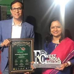 Here we are, holding the certificate and trophy for the 'Best Cloud Kitchen of the Year' award. It is a pleasure to be recognized for the hard work and passion I put into my food.