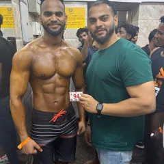 Here I am, backstage at the WFF Mr. and Mrs. Delhi show, moments before stepping on stage. Achieving this level of lean muscle definition is a science, and I will guide you through every step.