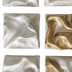 A closer look at "THE DANCING SQUAD." The raised, fluid forms suggest bodies in motion, their metallic skins reflecting the energy of the performance. It celebrates the beauty of collaboration.