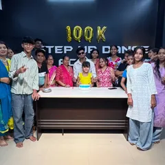 The whole family together. Our students and their parents celebrating our 100k milestone at the studio.