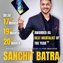 A poster for a series of events in Delhi, highlighting my skills as an iPad magician and mentalist. I'm constantly performing at private and corporate events in the capital.