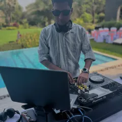 DJing at a brunch event by the pool at the Ambani Villa in Alibaug. I provide the perfect soundtrack for upscale, relaxed daytime gatherings.