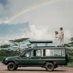For the adventurous at heart. We captured this incredible moment for Nikita and Harshil during their pre-wedding shoot in Nairobi, Kenya, complete with a safari jeep and a rainbow. If you can dream it, we can shoot it.