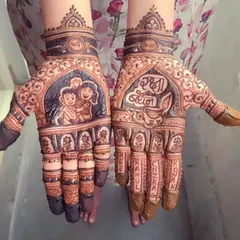 Celebrating the beautiful bond of siblings with this Rakshabandhan design. It features a custom portrait of a brother and sister, the festival name, and the names of the brothers on the fingertips.