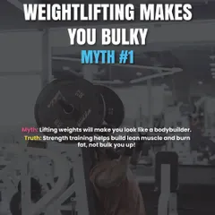 Myth: Weightlifting makes you bulky. Truth: Strength training helps build lean muscle and burn fat. We focus on building strong, functional bodies, not just size.