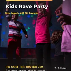 A Kids Rave Party at Zig Zag Zoh, combining the fun of a play area with a dance party.