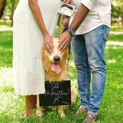 Shhh… He doesn’t know yet! I absolutely adore being part of these special secrets. Maternity announcement shoots with fur babies are a wonderful way to celebrate the next chapter of your family's story.