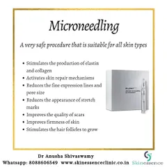 Microneedling, or collagen induction therapy, is a very safe and effective procedure for improving skin quality. By creating controlled micro-injuries, it stimulates your skin's natural repair mechanisms to produce new collagen and elastin, which helps reduce scars, fine lines, and even stretch marks.