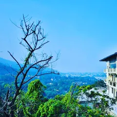A view over Rishikesh, a city renowned as a global center for studying yoga and meditation. Here, we explore temples and ashrams, and practice beside the holy Ganges River, absorbing the spiritual vibrations of this special place.