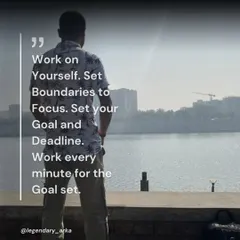 A reminder to set your goals, define your boundaries, and work relentlessly towards what you want to achieve. This is the discipline we cultivate.