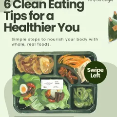 An introduction to my 6 clean eating tips for a healthier you, focusing on nourishing your body with real foods.