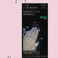 A screenshot of a client's feedback, loving her new extensions.