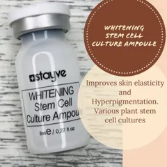 For clients concerned with hyperpigmentation, I use the Whitening Stem Cell Culture Ampoule. It is formulated with various plant stem cells and niacinamide to improve skin elasticity and brighten the complexion.