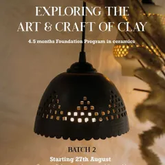This image of a beautifully crafted lamp, a creation from a past student, represents the level of artistry you can achieve in our 4.5-month Foundation Program. We welcome students from all over the world to join our next batch and begin their journey.